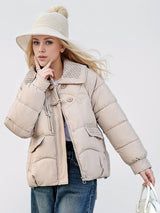 Short Doll Collar Warm Down Coat