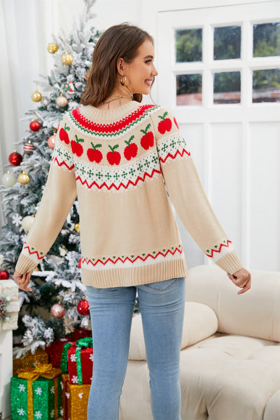 Christmas Printed Pullover Sweater