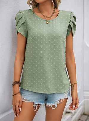 Short-sleeved Jacquard Pullover Shirt