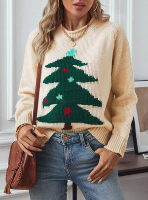 Women Christmas Tree Turtleneck Sweater