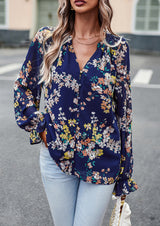 Women Long Sleeve Floral Shirt