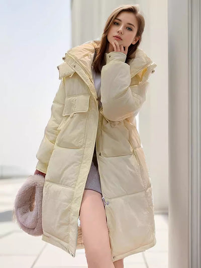 Long Hooded Large Pocket Loose Padded Coat