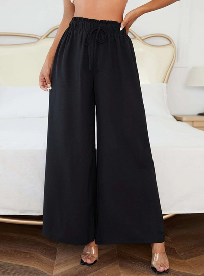 Elastic Waist Wide-leg Trousers Pant