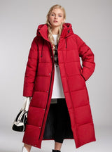 Long Loose Hooded Cotton-padded Jacket