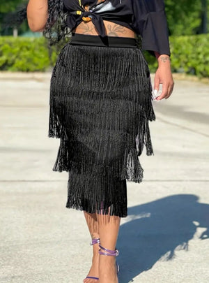Fashion Tassel Elegant Skirt
