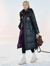 Long Hooded Thickened Cotton-padded Jacket