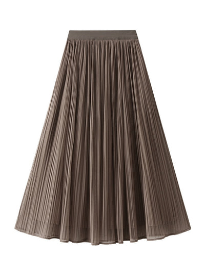 Mesh High Waist Long Skirt