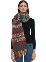 Thickened Wavy Striped National Wind Scarf Shawl