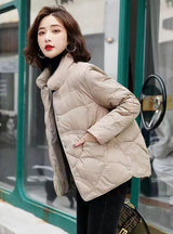 Short White Duck Down Light Down Jacket