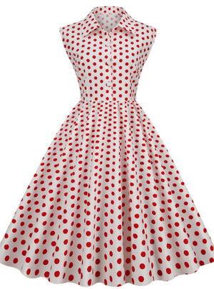 Women Polka Dot Retro 50S Dress