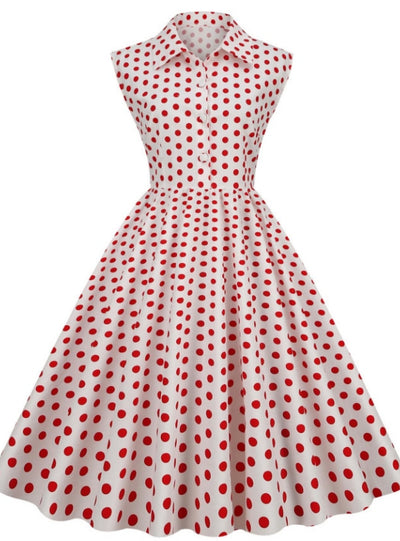 Women Polka Dot Retro 50S Dress