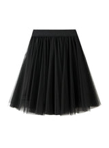High Waist Fluffy Slim Short Mesh Skirt