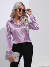 Satin Long Sleeve Shirt