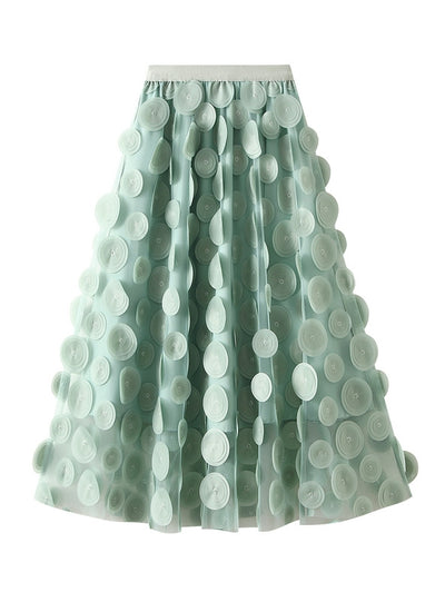 Heavy Industry Three-dimensional Polka-dot Gauze Skirt