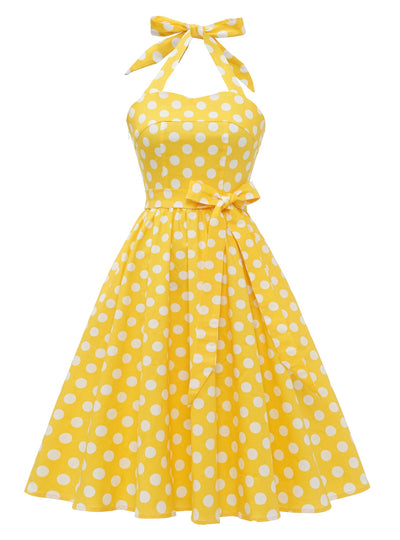 Sexy Retro Polka-dot Lace-up Dress