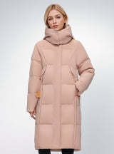 Long Thick Warm Hooded Cotton-padded Jacket