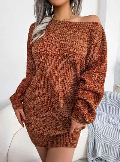 Women Casual Knitted Sweater Dress