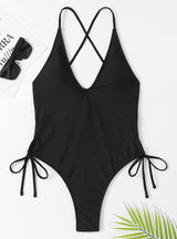 Women Deep V-neck One-piece Bikini