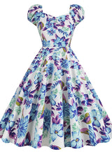 Printed Silm Waist Retro Hepburn Dress