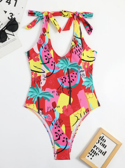 Sexy Floral One-piece Swimsuit