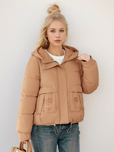 Hooded Short Thick Cotton-padded Jacket