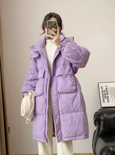 Slim-fit Long Silm Waist Down Jacket