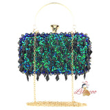 Holding Evening Double-sided Beaded Sequined Bag