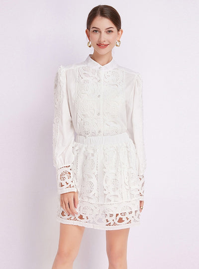 Retro Palace Style Two-piece Lace Suit