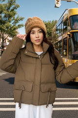 Short Collar Cotton-padded Jacket