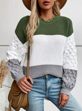 Fashion Loose Color Matching Sweater