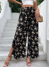 Large Horn Printed Wide-leg Pants