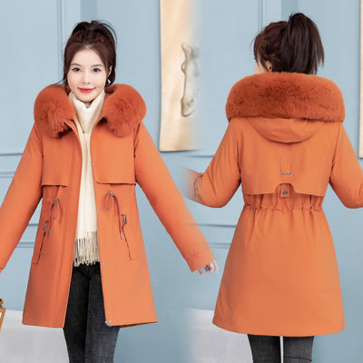 Medium-long Cotton-padded Down Coat