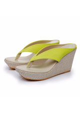 9 cm Bohemian Beach Thick-soled Wedge Slippers