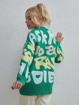 Loose Letter Round Neck Sweater