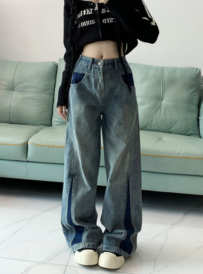 Straight High Waist Loose Wide Leg Jeans