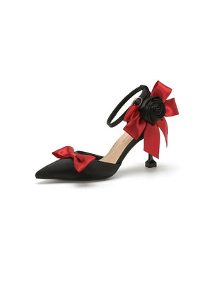 Princess Banquet Bow Flower High Heels