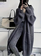 Medium and Long Loose Over-the-knee Sweater Coat