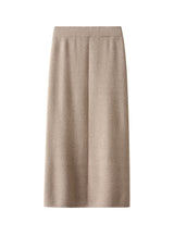 Slim-split Mid-length Knitted Skirt