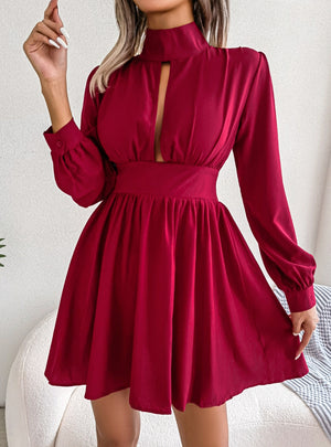 Sexy Openwork Silm Waist Swing Dress