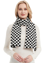 Black and White Checkered Scarf