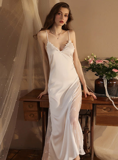 Sexy Satin Gauze Suspender Dress