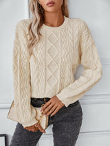 Solid Color Twist Retro Loose Sweater