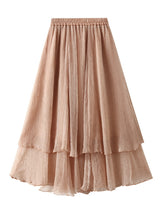 Women Gauze Big Swing Skirt