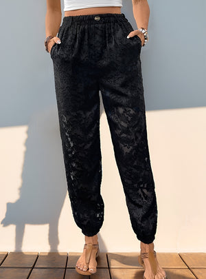 High-waist Casual Leg-binding Pants