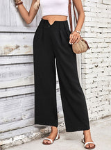 Black High Waist Wide-leg Pants