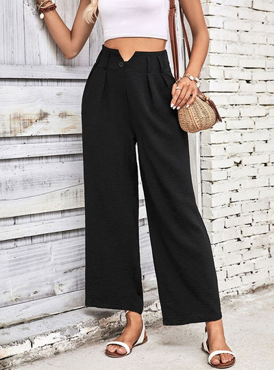 Black High Waist Wide-leg Pants