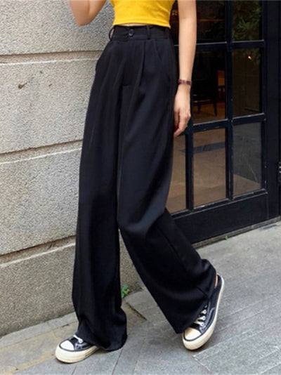 Slim Loose Wide-leg Pants High-waisted Pants