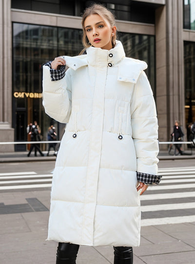 Long Hooded Padded Cotton-padded Jacket Coat