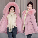 Thickened Pie Overcomes Hooded Down Coat