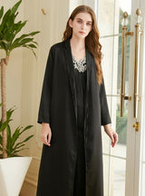 Silk-like Suspender Coat Pajamas Two-piece Suit